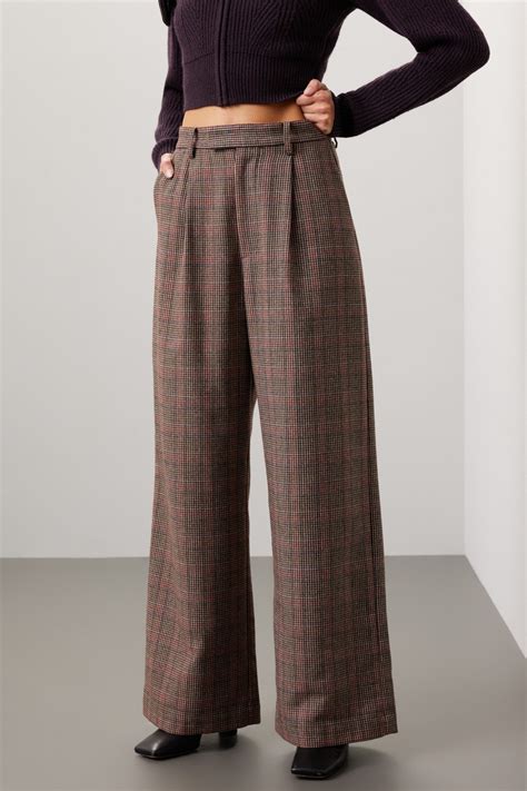 Wide Leg Plaid Pants by Ronny Kobo x RTR | Rent the Runway