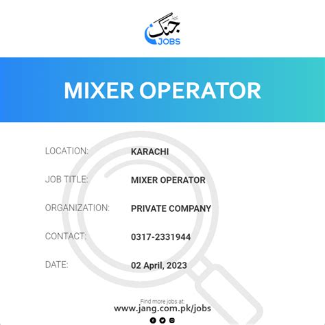 Image result for Packaging Operator vs Mixer Operator