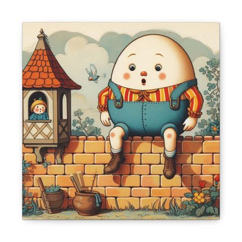 Humpty Dumpty, Nursery Rhyme, Book Nook, Matte Canvas, Stretched, Wall ...