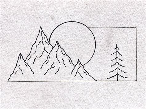 Pin by Ksenia Pecherina on Mountains | Art drawings sketches simple ...