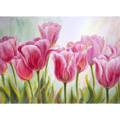 Pitaara Box Tulips Artwork | Canvas Painting for Bedroom & Living Room ...