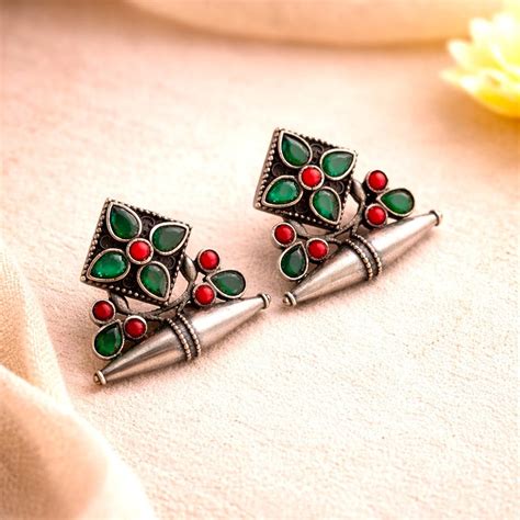 Shop Oxidised Earrings Jhumka, Black Metal Earrings for Women | Aashirs ...