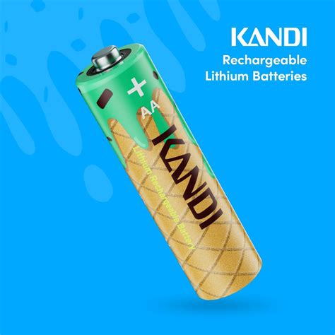 Kandi AA Lithium Rechargeable Batteries 4 Pack, India | Ubuy