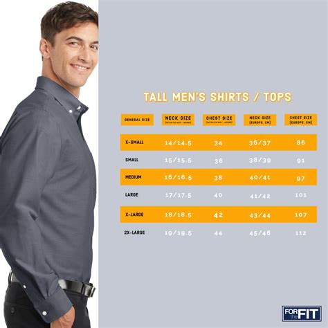Tall Men’s Clothing Size Chart – ForTheFit.com