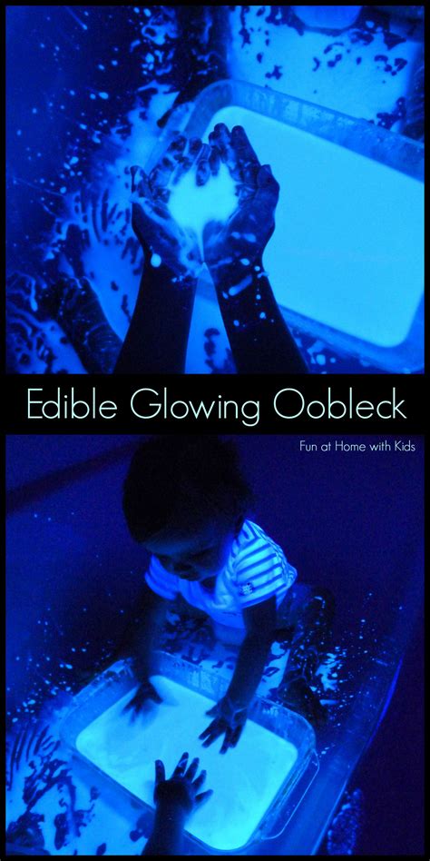 Edible Glowing Oobleck | Activities for kids, Activities, Sensory ...