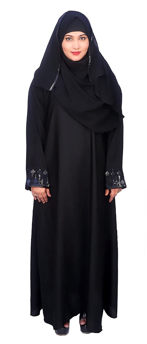 Buy DUA ABAYA Women's New Solid Burqa Important Heavy Nida Fabric ...