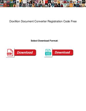 Fillable Online Doxillion Document Converter Registration Code Free ...