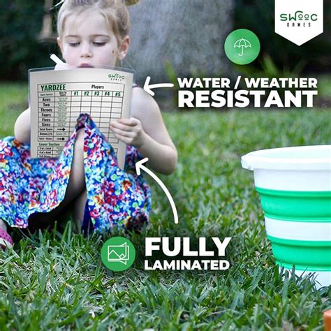 Buy 5 Big Dry Erase Yardzee & Farkle Score Cards with 5 Markers (11.5 ...