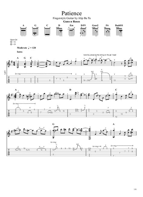 Patience - Guns n Roses fingerstyle cover Tab - Alip_Ba_Ta