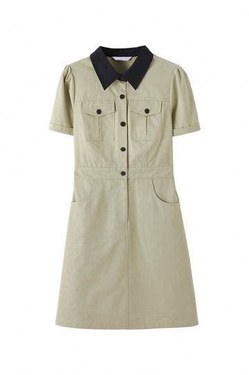 Simple Design Color Block Shirt Dress – liwisi
