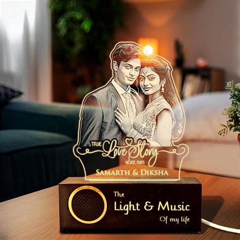 Buy ZOCI VOCI Personalized Acrylic LED Lamp – Romantic Gift for ...
