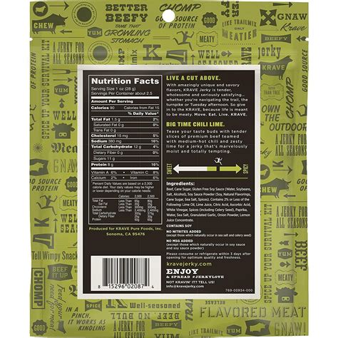 Buy KRAVE Chili Lime Beef Jerky 2.7oz | Premium Jerky Snack | Buy Now ...