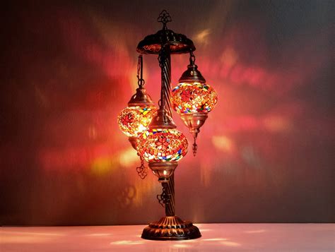 Buy Turkish Mosaic Desk Lamp 3 Globe Mosaic Table Lamp Turkish Online ...
