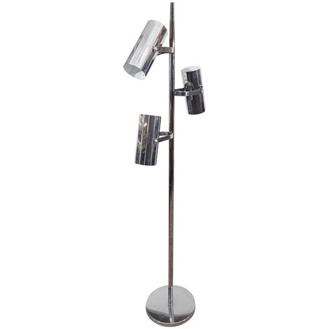 1970's Chrome Cylinder Floor Lamp at 1stDibs