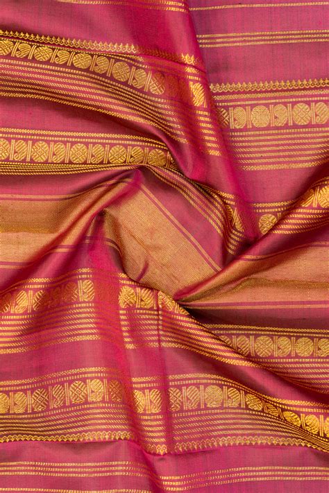 MS blue neli stripes Ganga Jamuna pure Kanchipuram silk saree | Clio Silks