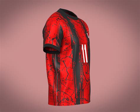 3D Model Soccer Football Fire Red Color Jersey Player-11 - TurboSquid ...