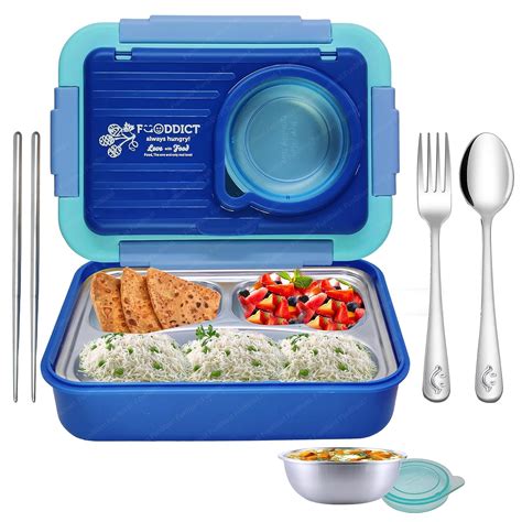 Lunch Box for Kids – Stainless Steel Lunch Box, 6 Compartment Lunch Bo ...