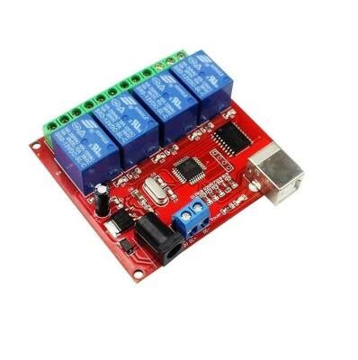 12V 4 Channel USB Relay Control Card Motorobit - Motorobit.com