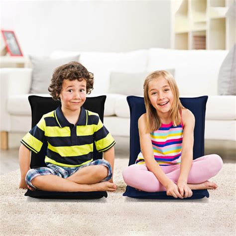 Adjustable Folding Cushion Adult Floor Chair With Back Support– Zincera