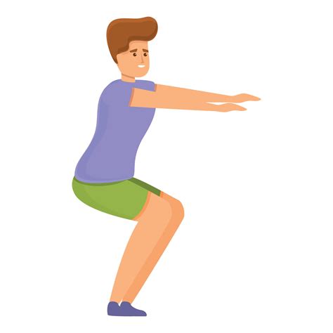 Home training sit down icon, cartoon style 14255930 Vector Art at Vecteezy