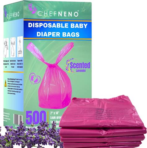 Amazon.com: Dergik Large Adult Diaper Disposal Bags (18’’x23’’),96 Pcs ...