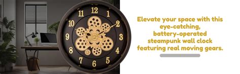 Buy Amazon Brand - Umi Moving Gear Wall Clock for Living Room Modern ...