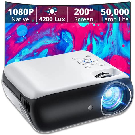 WZATCO Yuva Native 1080P Full HD LED Projector 4200 Lumens (400 ANSI ...