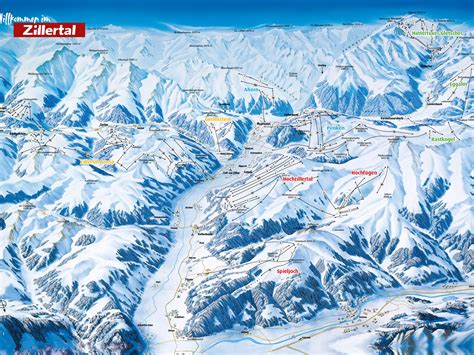 Map Of Zillertal Austria