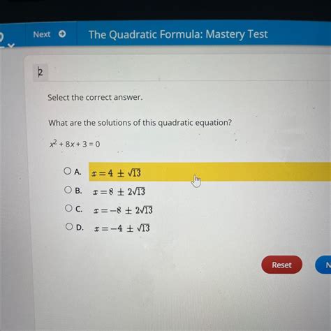 What are the solutions of this quadratic equation x2 +x 8x 3 = 0 ...
