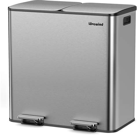 Amazon.com: Lovewind Trash Can, 2 x 10.5 Gallon (2 x 40 L) Garbage Can ...