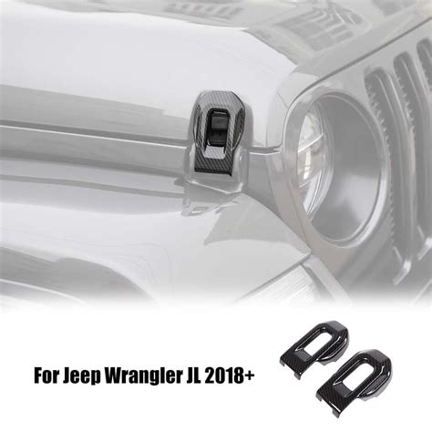 Buy CheroCar for Jeep Hood Latch Lock Trim Cover Accessories for 2018 ...