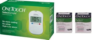 OneTouch Select Simple Glucometer with 20 Test Strips Glucometer Price ...