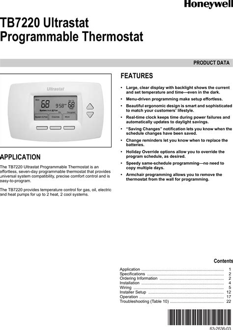Honeywell Thermostat User Guide