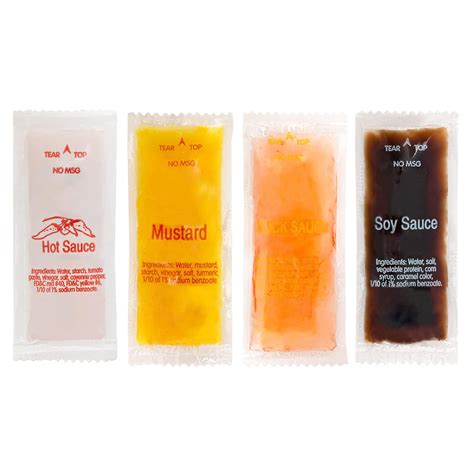 Amazon.com : [200 Pack] - Soy Sauce, Duck Sauce, Mustard Packets, Hot ...