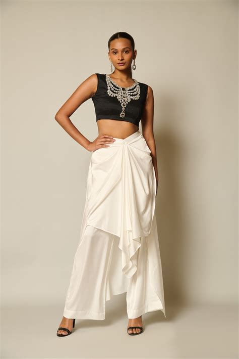 checkmate Ivory overlay skirt-pants