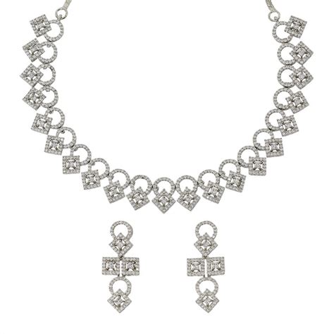 Victorian Inspired Necklace Set with CZ Gems: Elegant Design – VOYLLA