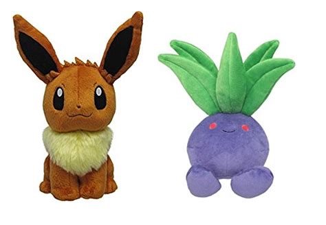 Buy Sanei PP07 Eevee & PP03 Oddish Pokemon Stuffed Plush (Set of 2 ...