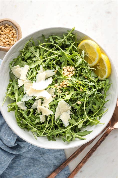 5-Minute Arugula Parmesan Salad - Nourish and Fete