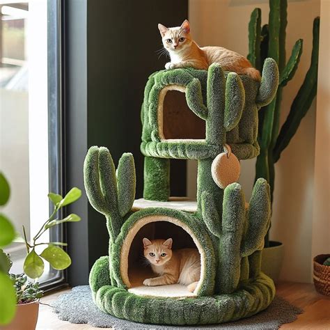 The Cactus Cat Tree is a playful and stylish piece of pet furniture ...