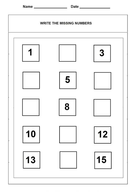 Number 15 Worksheets For Preschoolers