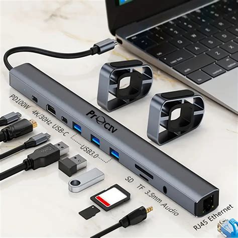 Prociv USB C Laptop Docking Station Stand, 10 In 1 Folding India | Ubuy