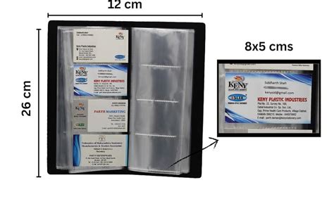 Keny Business Card Folder | Visiting/Name Card Organizer | 4 Cards Size ...