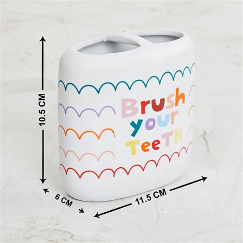 Buy Slate Ceramic Tooth Brush Holder from Home Centre at just INR 399.0