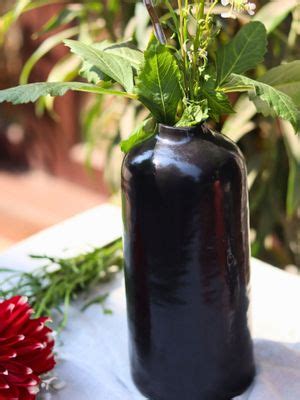 Buy WEAVING HOMES Black Vase for Home Decor Online