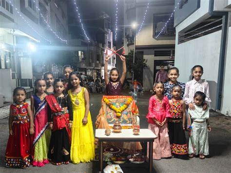 Garba razzle-dazzle by young children begins second Norta at Krishna ...