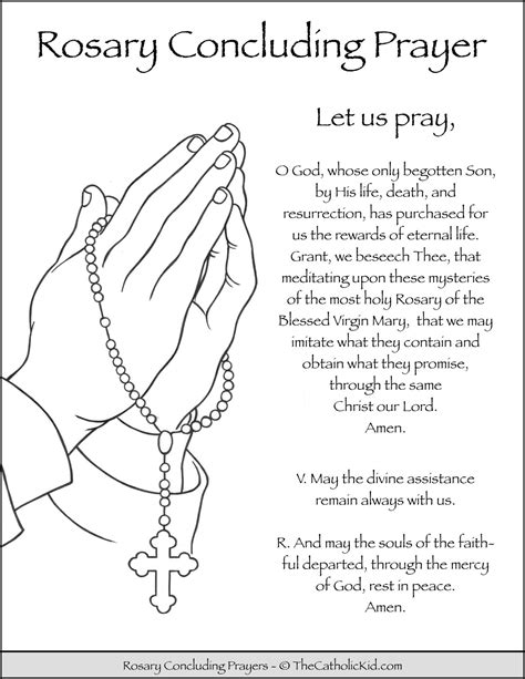 Printables Rosary Coloring Pages