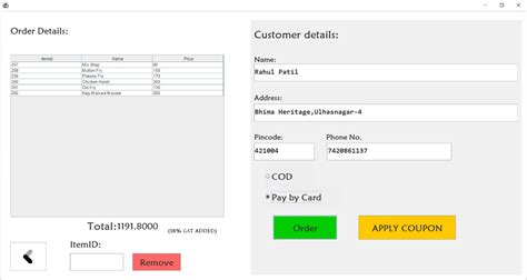 Image result for Food Ordering System Java