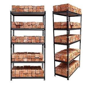 Ash & Roh® - Adjustable Powder Coated Black Frame and Wooden Rack ...