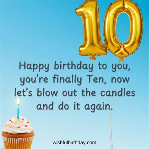 10th Birthday Wishes Messages