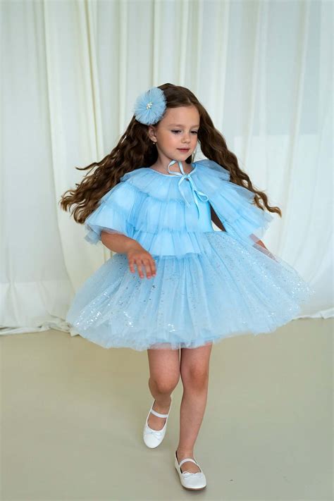 Sparkle Blue Dress Set| Mini Celebrities